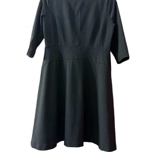 Lands' End Classic Black Quarter Sleeve Dress Great Condition - Picture 2 of 7